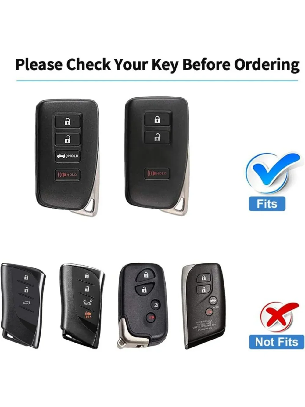 Real Glass Fiber Key Fob Cover for Lexus LX570 RX450 RX350 IS350 - Red Protector